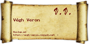 Végh Veron névjegykártya
